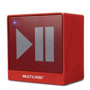 Caixa de Som Portátil Bluetooth 8W Vermelha SP279 Multilaser