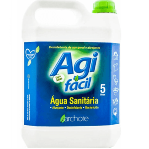 Água Sanitária Cloro Ativo 2,0 à 2,5% 5L 1 UN Agifácil