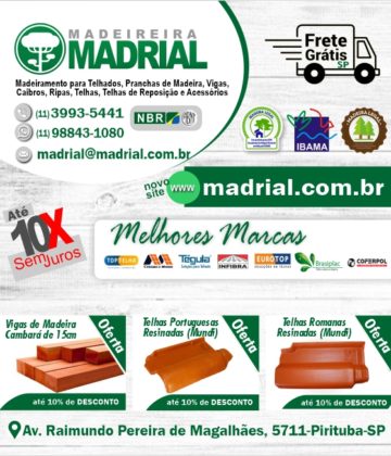 Madeireira em Pirituba – Madrial Madeiras e Telhas